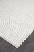 Rug Culture Loft Medium Grey Felted Wool Rug 225x155cm - Hand Loomed - LFTGREY225X155