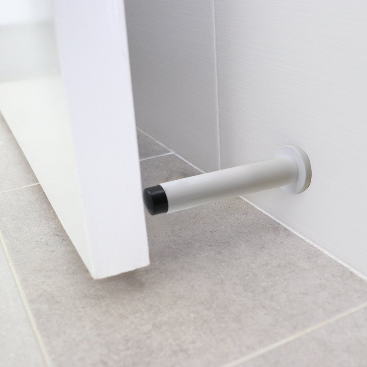 Adoored 110mm White Monument Door Stop T0405 - Wall Protection - Easy Install - SuperSaverAU - view 3