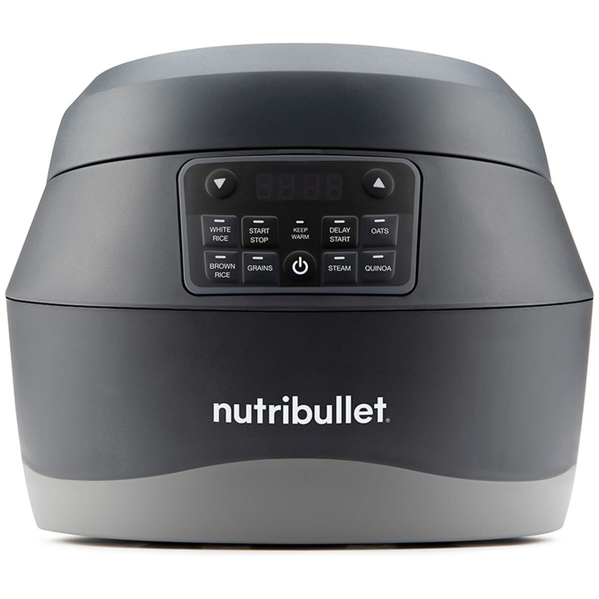 NutriBullet EveryGrain Cooker - 10 cup bowl, 5 grain cooking modes, delay start, dark grey - NBG07100