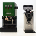 Gaggia Classic E24 Coffee Machine and MDF55 Grinder Bundle - Green - Doserless Grinding - DMGNCEVOGRNBUN
