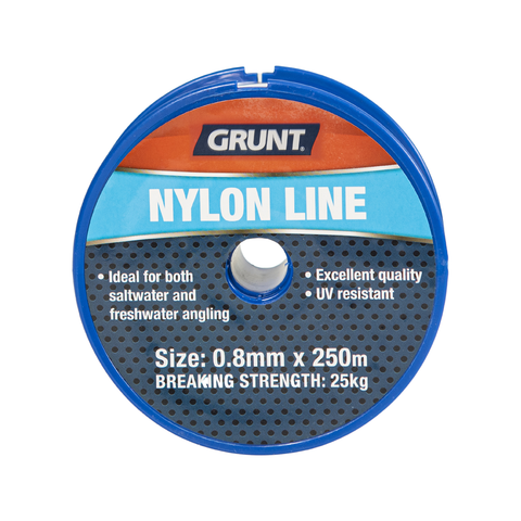 Grunt Fishing Line 0.80mm x 250m Nylon UV Resistant 25kg Strength - SuperSaverAU - view 1