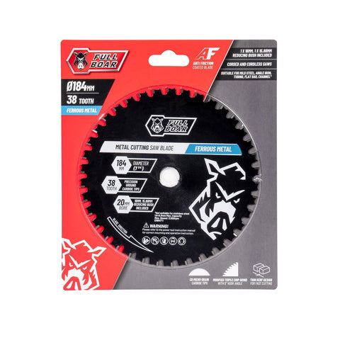 Full Boar Ferrous Metal Circular Saw Blade - 184mm 38t - Precision Cutting - SuperSaverAU - view 1