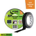 Croc Grip 5m x 25mm Black Soft Textured Anti-Slip Vinyl Tape