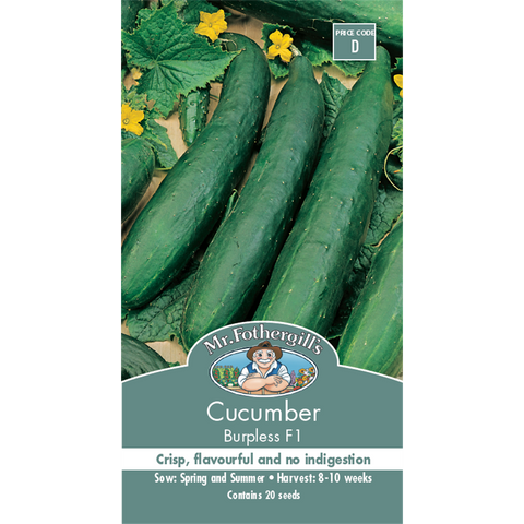 Mr Fothergill's Burpless Cucumber Vegetable Seeds, Easy-Digest Variety