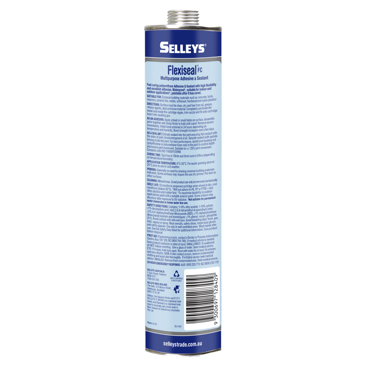 Selleys Black Flexiseal FC Polyurethane Sealant Adhesive 310ml - 0.588L - SuperSaverAU - view 2