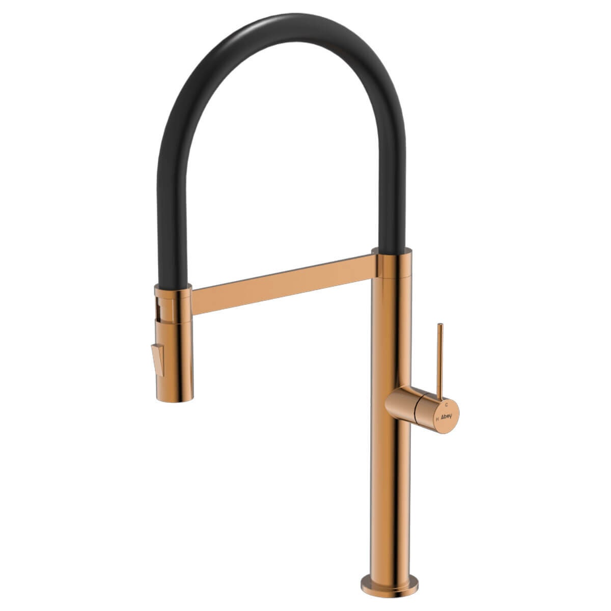 Abey 304 Chef pull out kitchen mixer tap - dual spray, artisan copper finish, 5 star rating - KTA019-CO