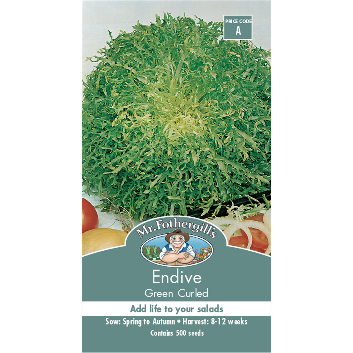 Mr Fothergill Endive Vegetable Seeds - 75mm Green - Crisp Salad Benefit - SuperSaverAU - view 1