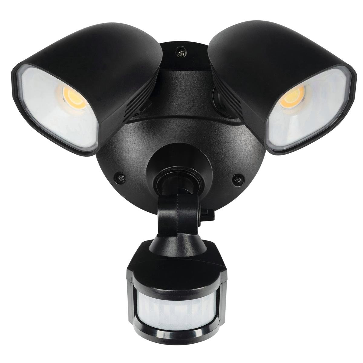 Brilliant 22W Frontier Smart LED Twin Flood Light 255mm x 190mm - Black - SuperSaverAU - view 1