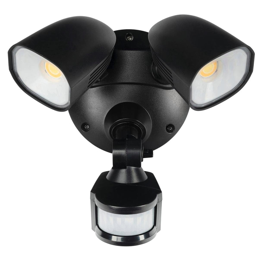 Brilliant 22W Frontier Smart LED Twin Flood Light 255mm x 190mm - Black - SuperSaverAU - view 1