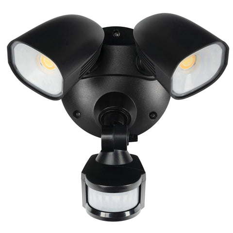 Brilliant Frontier 22W 2000lm Smart Twin LED Flood Light Sensor Black 20850/06