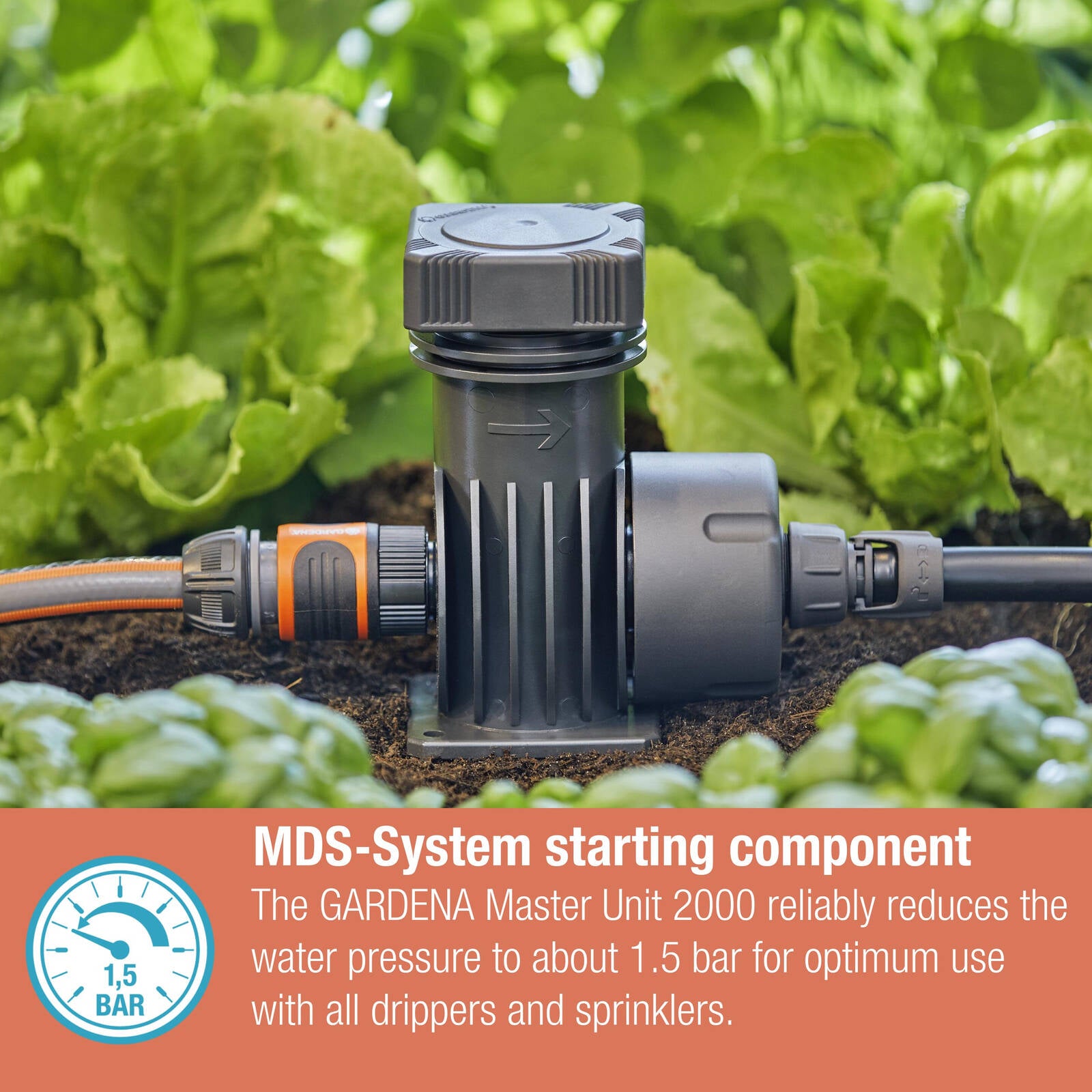 GARDENA Micro Irrigation Master Unit 2000 Black High-Impact Plastic