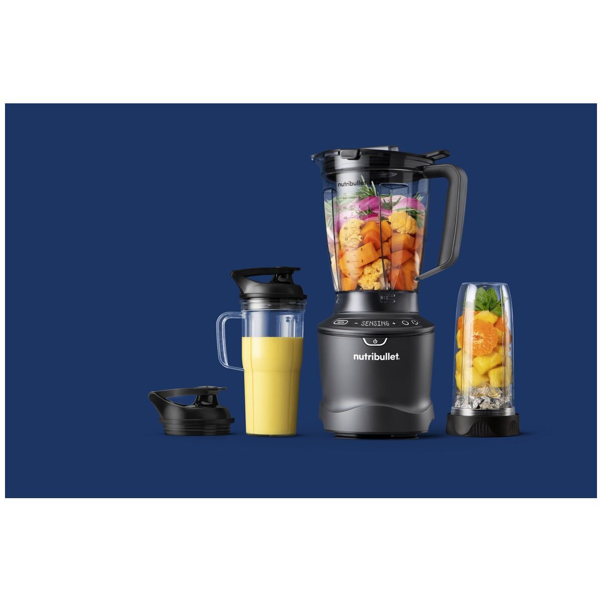 NutriBullet SmartSense Blender Combo 1.8L Pitcher - 1500W Motor, Five Speeds, Black - NBF07700-1507