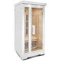 ReGen8 Solo Infrared Sauna - 1 Person, 1410W, White, 6 Carbon Fibre Heating Panels - RGSN-SOLOW