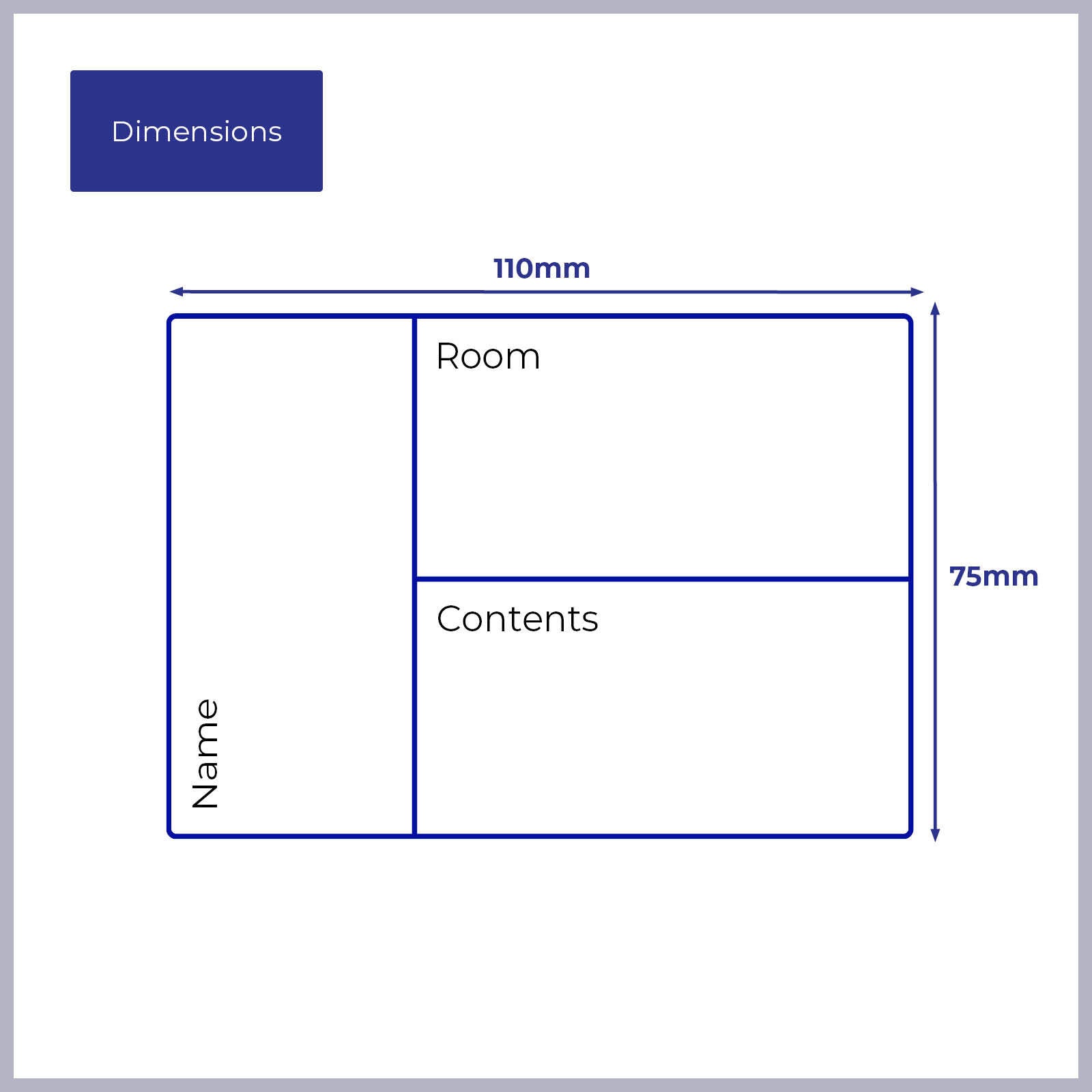 Packz 110 x 75mm Carton Labels - 60 Pack