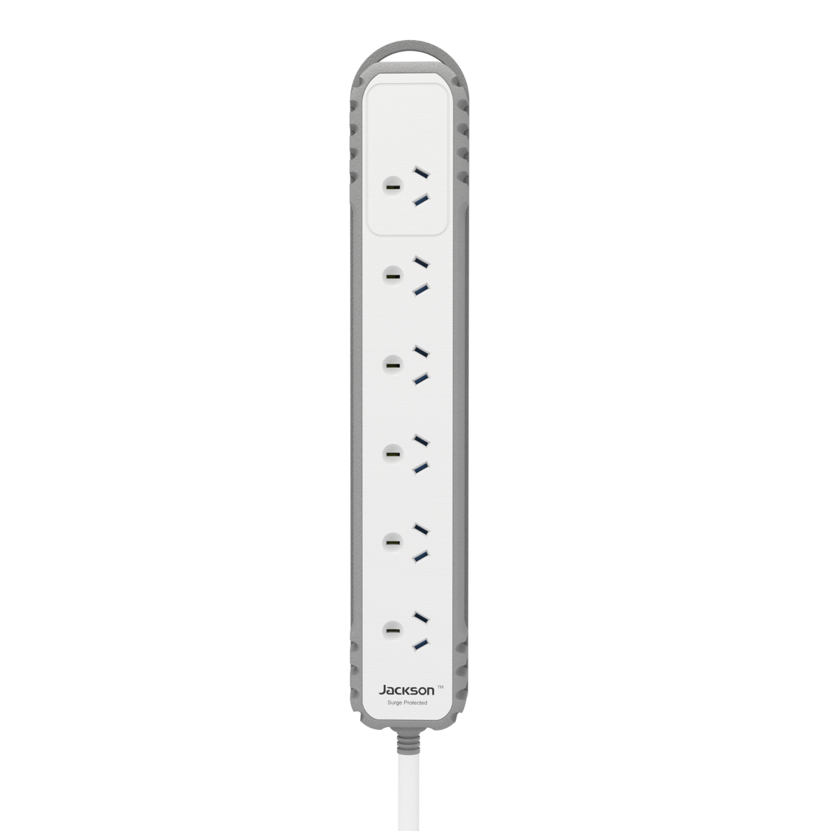 Jackson Rugged Home 6 Outlet Powerboard - 0.9m Cord - Grey - Surge Protection - SuperSaverAU - view 2