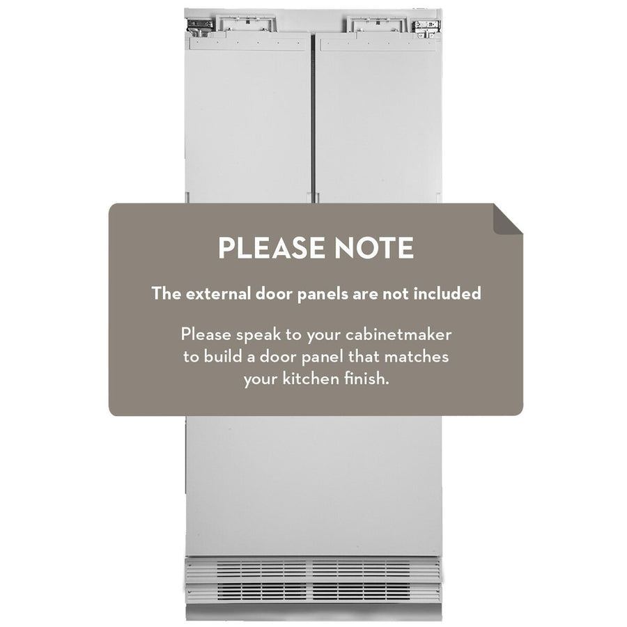 Artusi 546L Integrated French Door Fridge - Internal Water Dispenser and Ice Maker - AINT9100FDIW