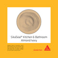 Sika 300ml Almond Ivory SikaSeal Kitchen and Bathroom Silicone Sealant