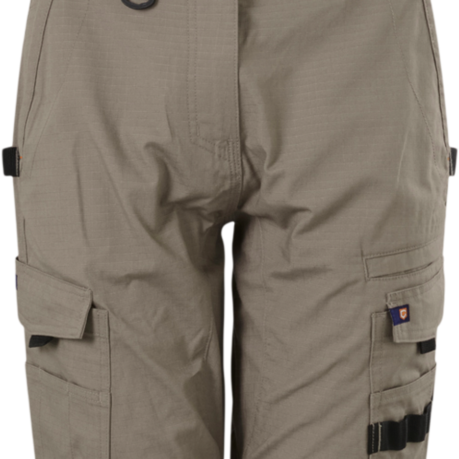 Citeco Size 12 Womens Cuffed Cargo Ripstop Pant - Khaki - Durable, Functional - SuperSaverAU - view 1