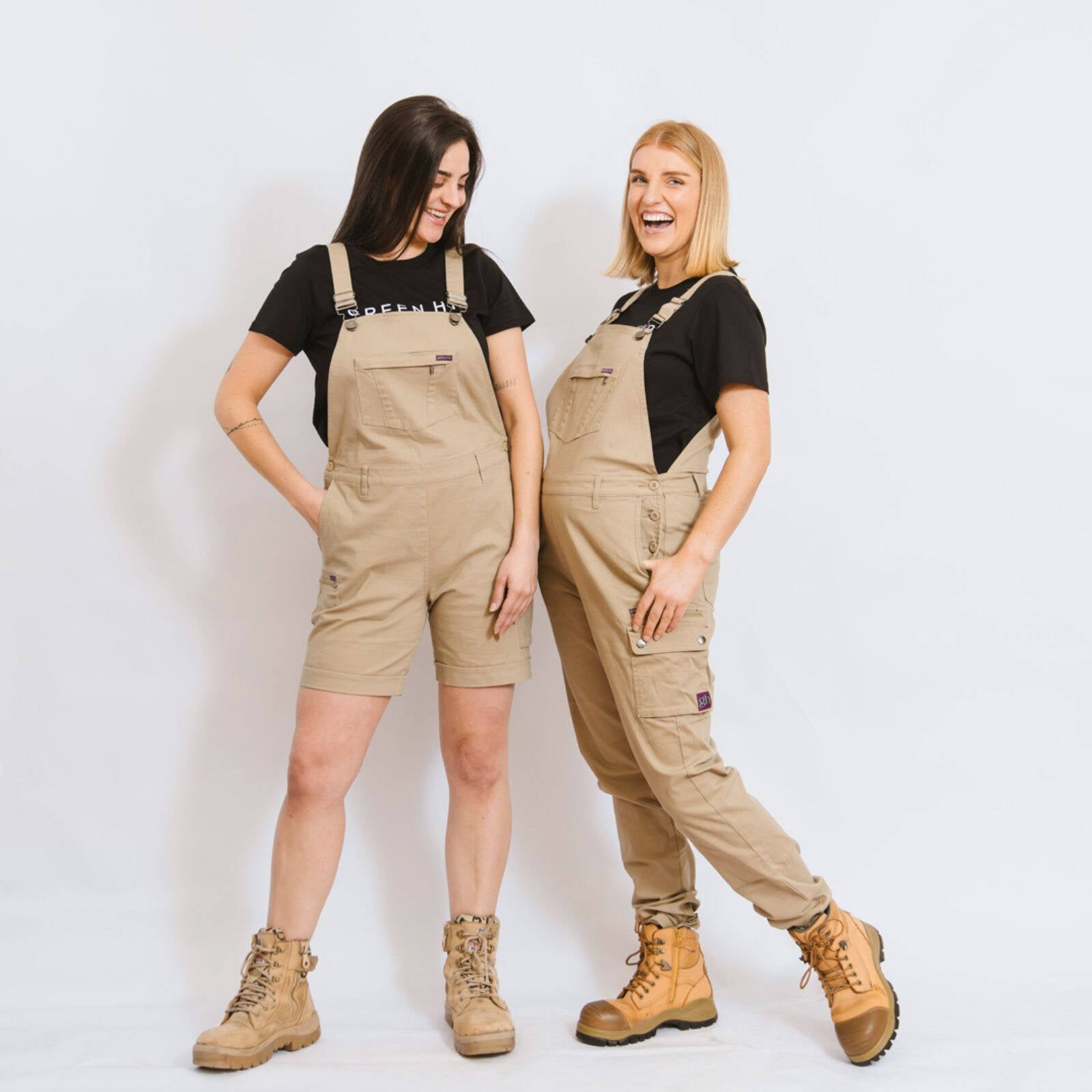 Green Hip All Women Overalls Khaki Size 12 Women's Cotton Bib and Brace