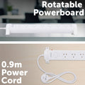 Arlec 6 Outlet Rotatable Powerboard with Surge Protection 190J PB6RT