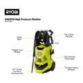 Ryobi 2465 PSI High Pressure Washer - 7L/min - 600ml Foam Bottle - 15° Nozzle - SuperSaverAU - view 2