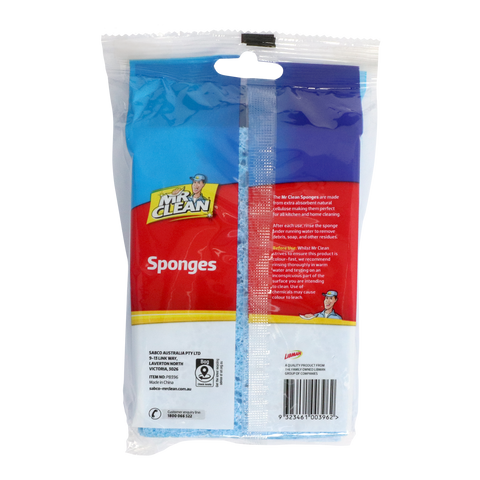 Mr Clean Cellulose Sponge 4 Pack, Absorbent Cleaning Sponges