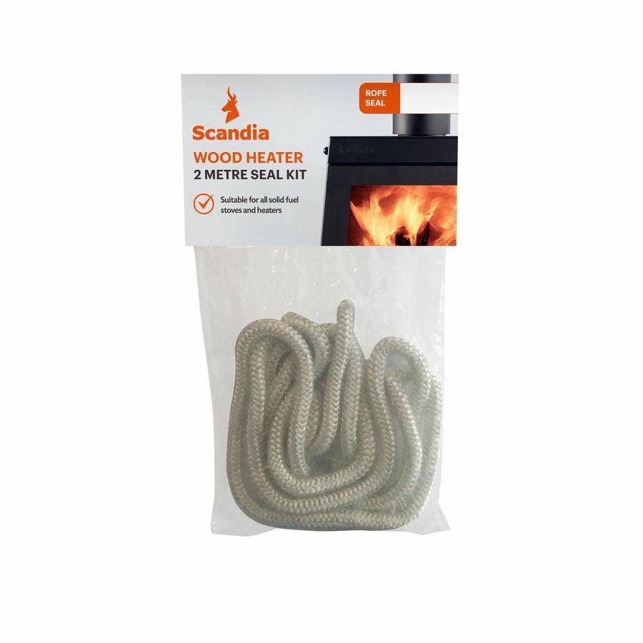 Scandia Fibreglass Rope Seal 2m 20mm Black - Durable for Solid Fuel Stoves - SuperSaverAU - view 1