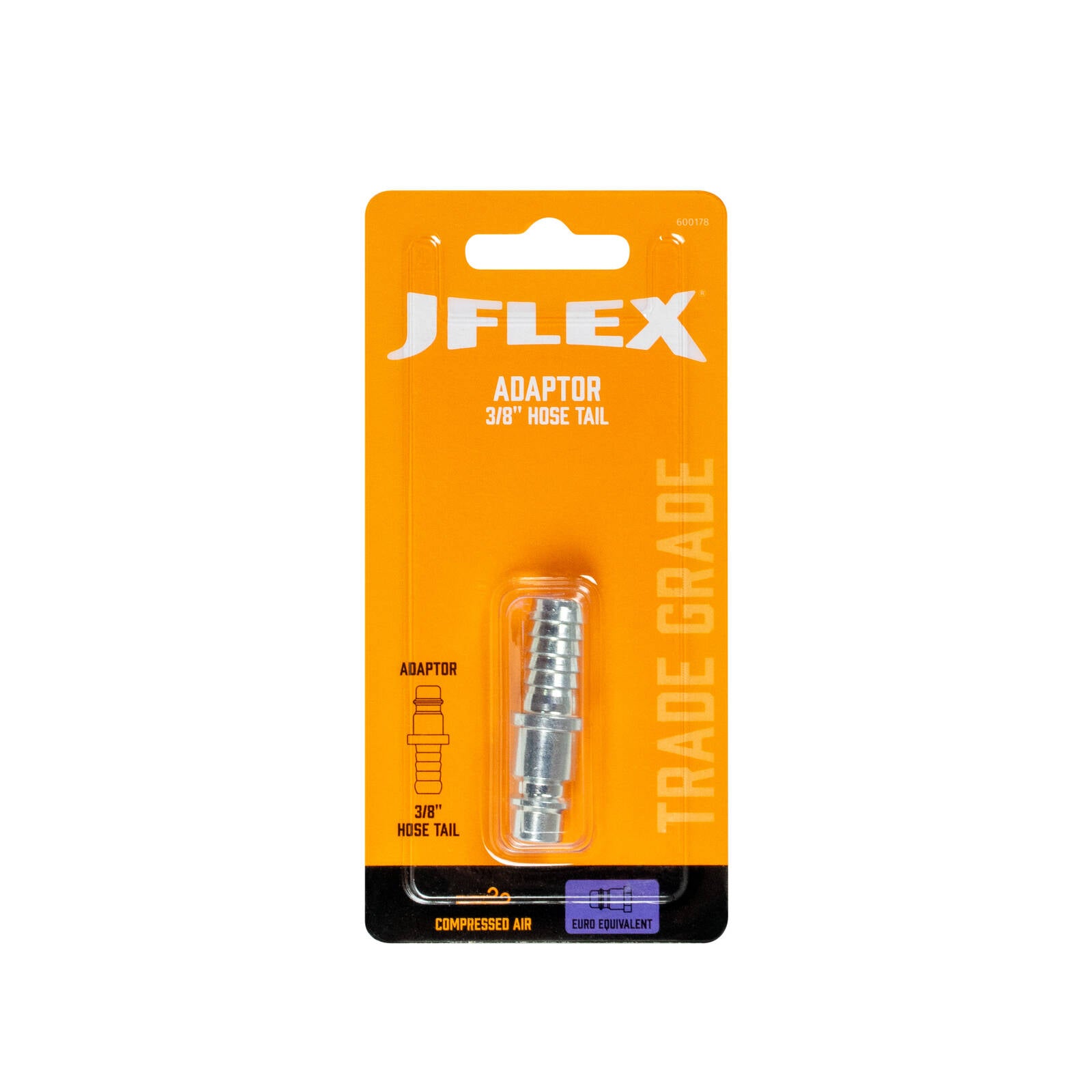 JFLEX 3/8" Hose Tail Euro Style Adaptor - CEJN Equivalent