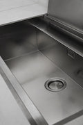 Barazza Lab single large bowl sink with cover - 304 stainless steel, 49L bowl - 1LLB90