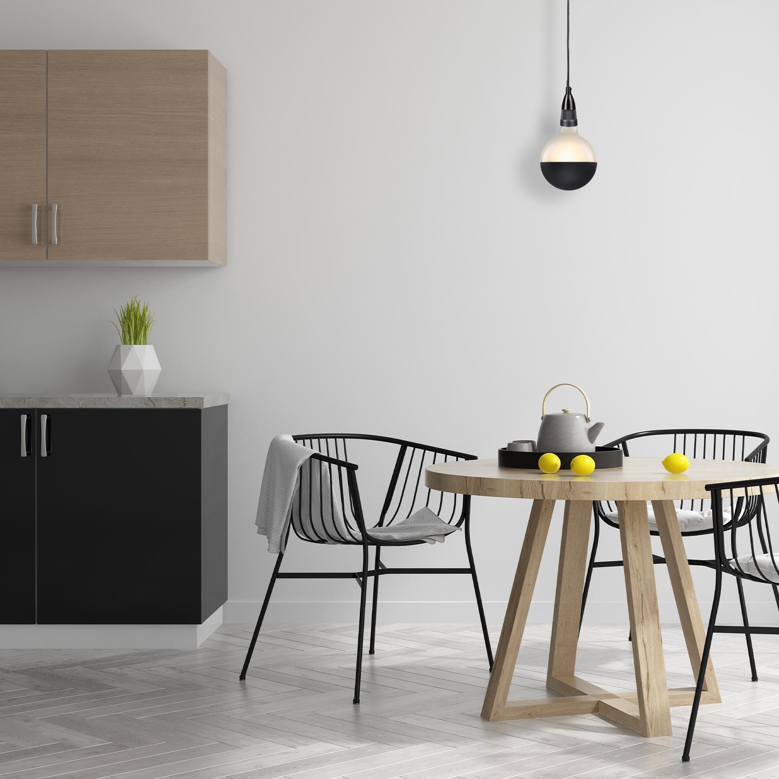 Brilliant Black D.I.Y. Pendant Light Suspension Kit, 690mm, B22, Plug-In, 60W Max