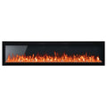 Napoleon Entice 72 Wall Hanging Electric Fireplace - Nearly Frameless Glass, Black - NEFL72CFH-1-AU