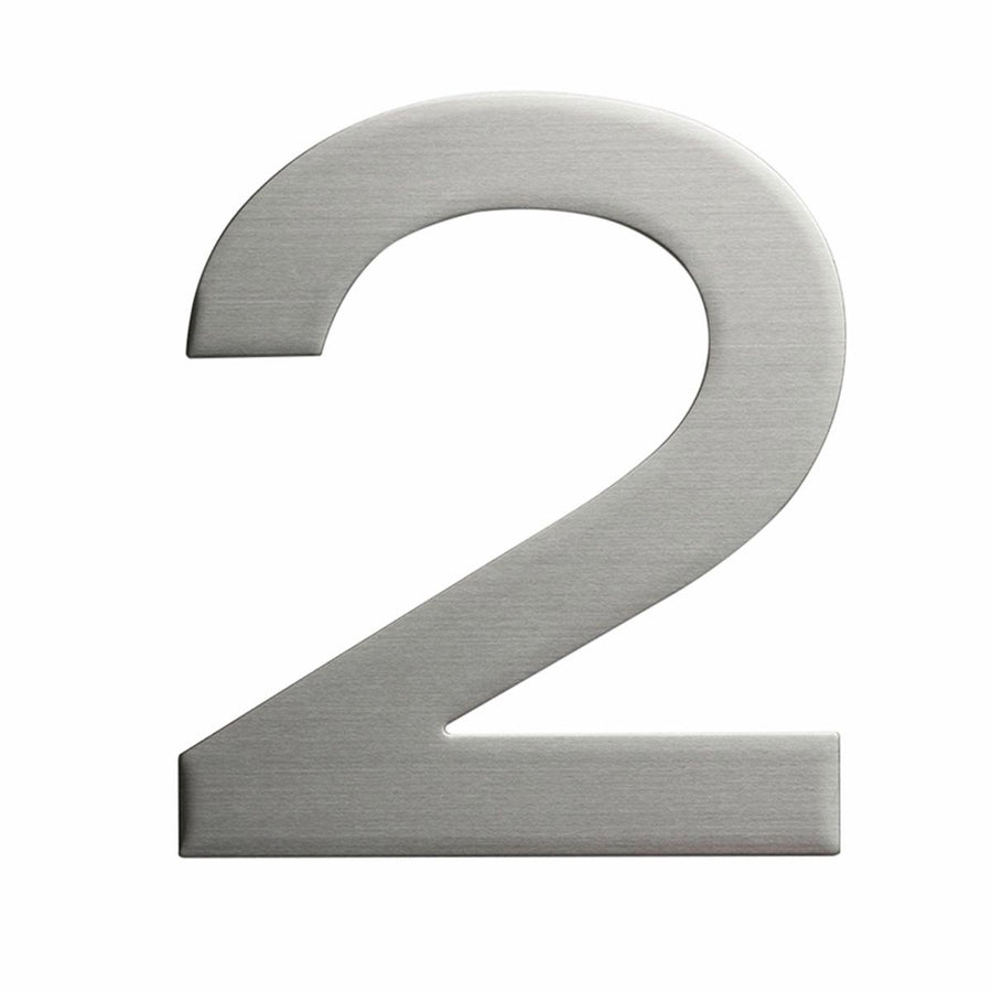 Sandleford 150mm Stainless Steel House Number 2 - Silver - Rust Resistant - SuperSaverAU - view 1