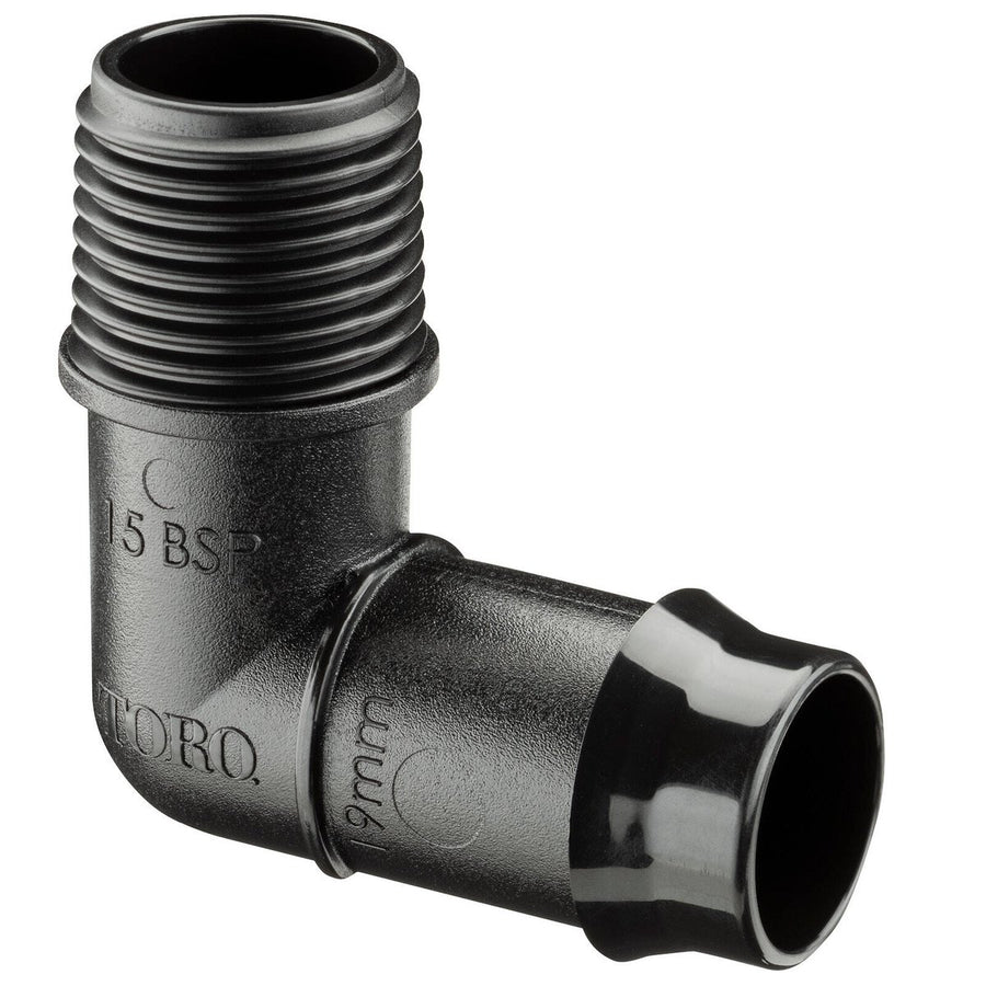 Toro 19mm Male Poly Threaded Elbow 15mm Size Polypropylene Durable - SuperSaverAU - view 1