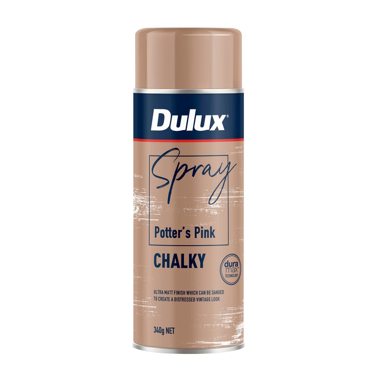 Dulux Spray Paint Chalky 340g Potters Pink - Fast Drying - Self-Priming - SuperSaverAU - view 1