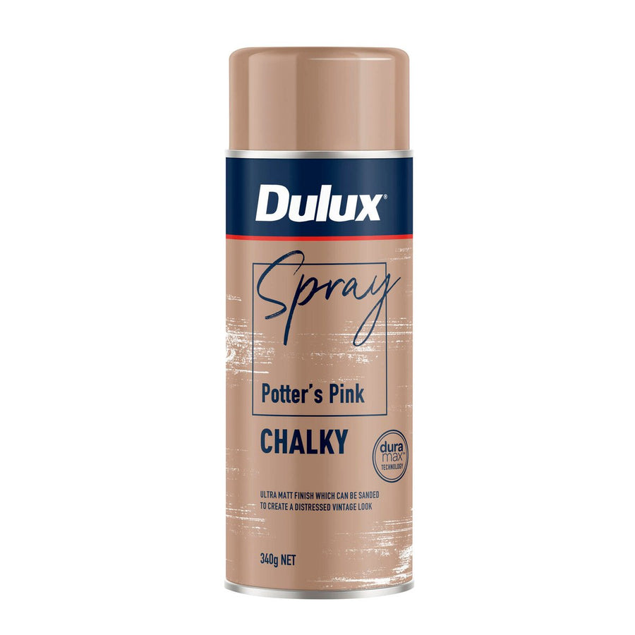 Dulux Spray Paint Chalky 340g Potters Pink - Fast Drying - Self-Priming - SuperSaverAU - view 1