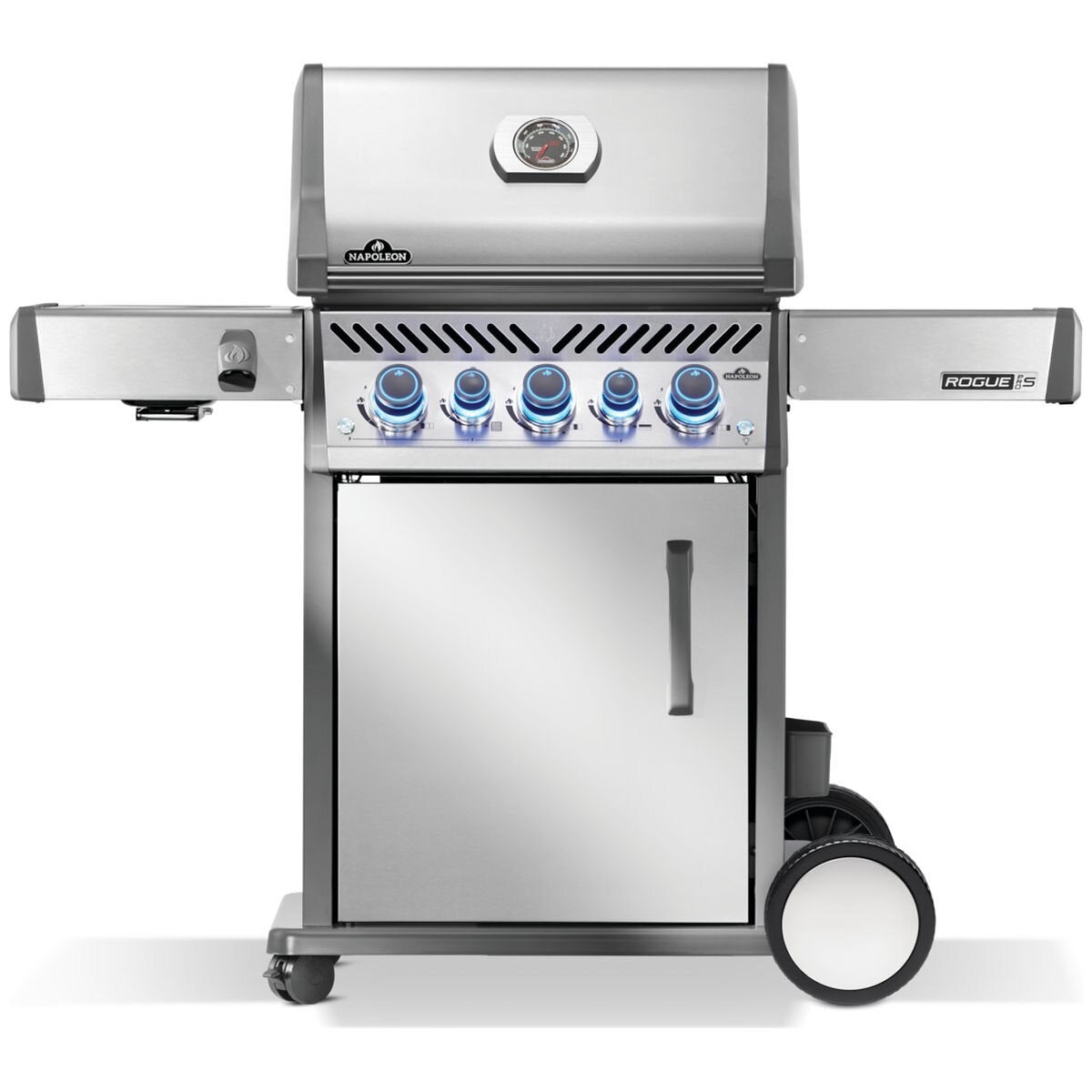 Napoleon Rogue Pro-S 425 3 Burner Natural Gas Freestanding BBQ - Silver - Side Burner - RPS425RSIBNSS-2-AU