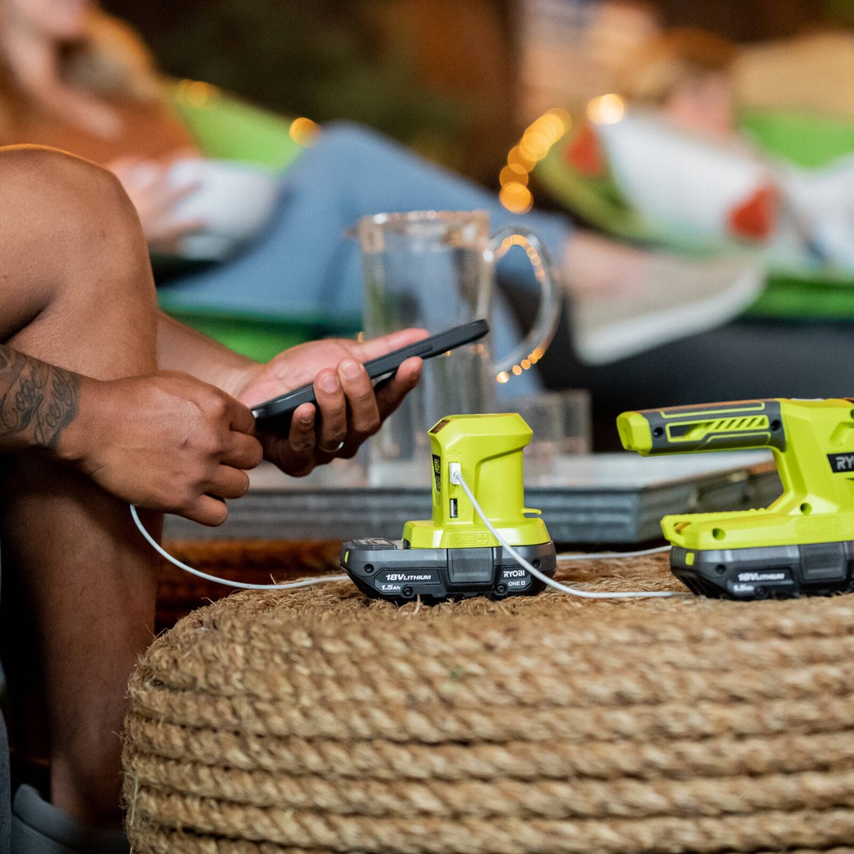 Ryobi 18V ONE+ Compact USB Power Source - Portable Charging Solution - 76mm x 81mm x 93mm - SuperSaverAU - view 5