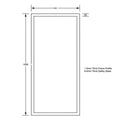 Metlam 600mm Stainless Steel Wall Framed Mirror - #304 Satin Stainless Steel Frame, Polished Welds - ML771_6
