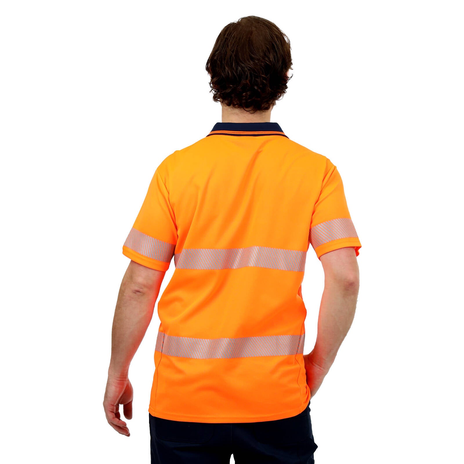 Citeco Orange Hi Vis Short Sleeve Polo - Reflective Polyester, Men's Medium