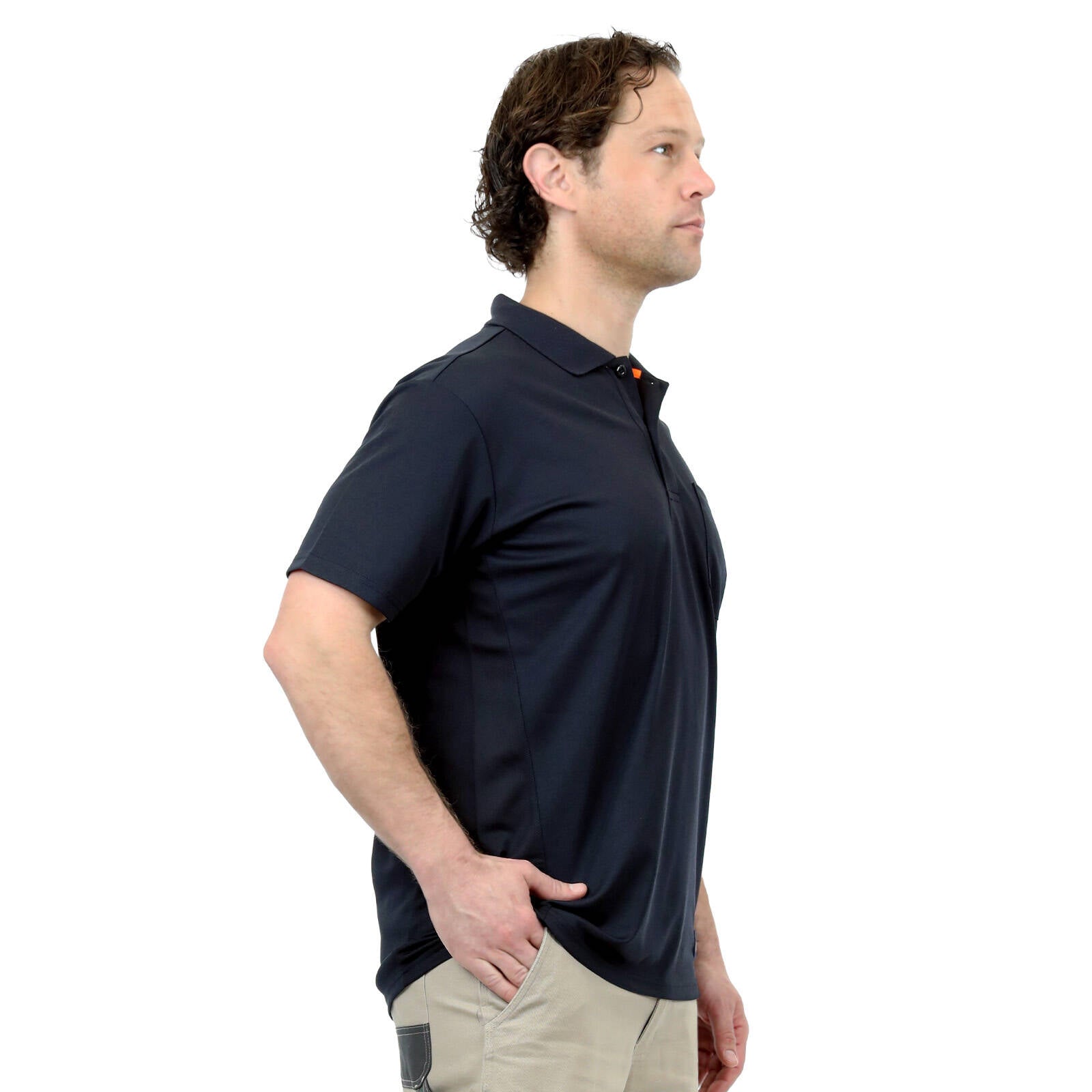 Citeco Black Dry Fit Short Sleeve Polo - Men's 100% Polyester, Medium
