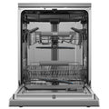 Haier 60cm Freestanding Dishwasher with Steam - 15 Place Settings - Satina - Auto Door Opening - HDW15F3S1