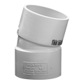 Holman 40mm 15° Female to Female PVC DWV Plain Bend, Grey Underground