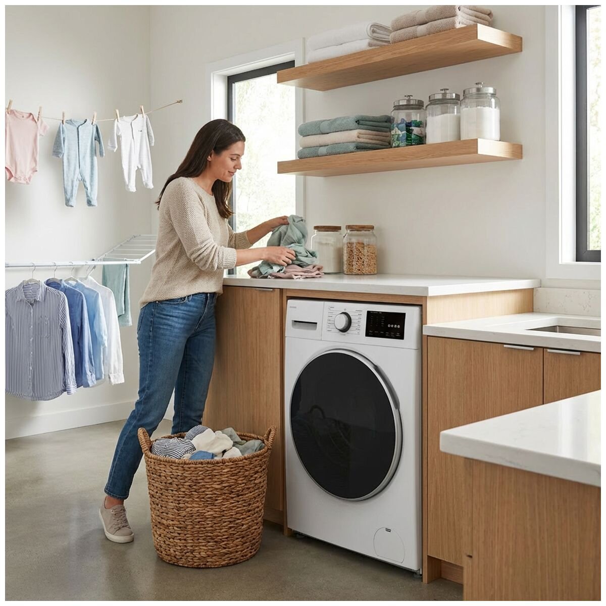 Telefunken 11kg/7kg Washer Dryer Combo - White, 1400rpm Spin, Touch Control, Sensor Dry - TF1170AU11FLWD