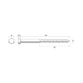 Zenith Hex Head Coach Screws M10 x 150mm Stainless Steel 12 Pack - SuperSaverAU - view 3