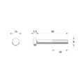 Zenith Hot Dip Galvanised Hex Head Bolts M8 x 60mm 25 Pack - SuperSaverAU - view 4