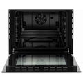 Emilia 60cm Electric Built-In Oven - 57L Capacity, Black Glass, Triple Glazed Door - EMRENT65EN