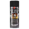 White Knight Hi Temp Heat Resistant Spray Paint 300g - Pot Belly Black Low Sheen for Stoves & Flues