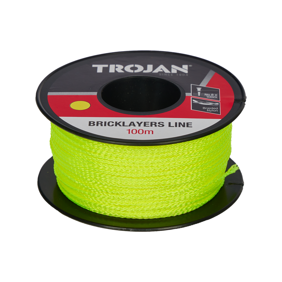Trojan Brickline - 100m Green No 8 - Durable Nylon for Fencing & Landscaping - SuperSaverAU - view 1