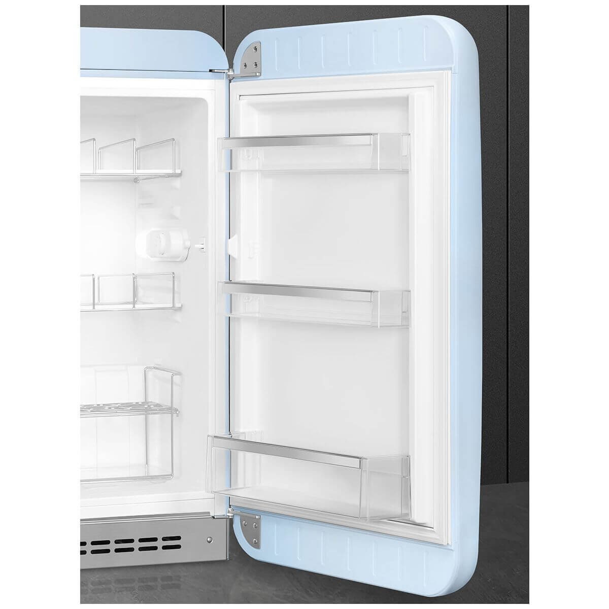 Smeg 50s Retro Style Happy 135L bar fridge - right hinge, pale blue, 6 star energy rating - FAB10HRPB6