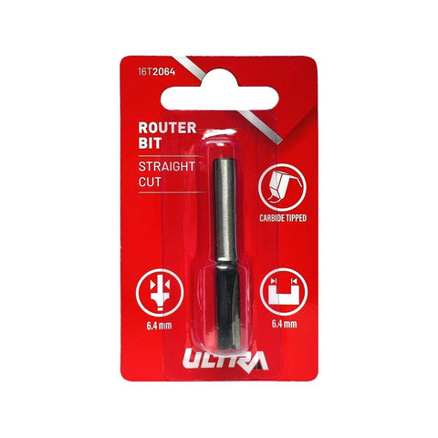 Ultra Router Bit - 6.4mm - Tungsten Carbide - Durable Straight Cutter - SuperSaverAU - view 1